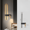 Applique liseuse murale LED en aluminium, trois teintes de lumière, noir