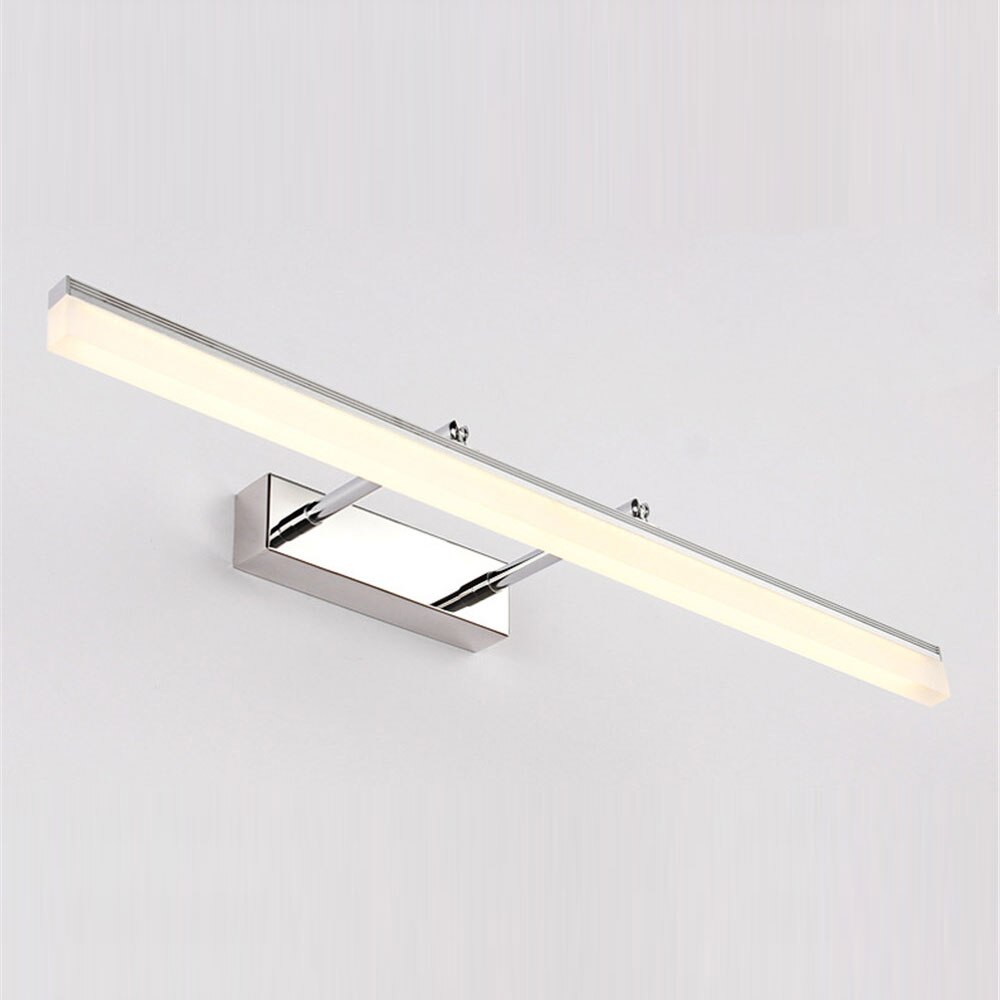 Applique LED salle de bain étanche IP65, 40 ou 50 cm, argenté