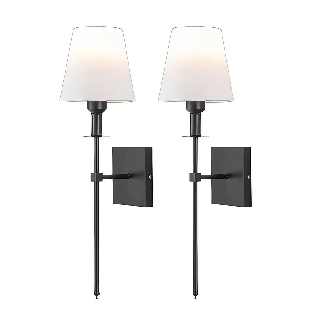 Applique murale sans fil rechargeable avec télécommande, noir