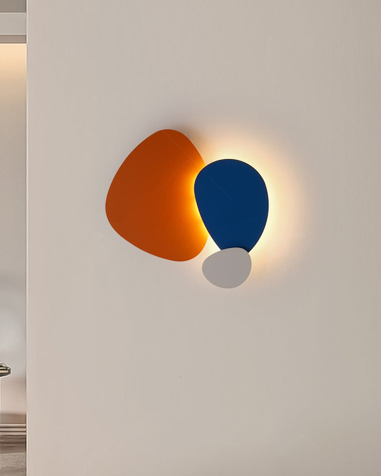 Applique murale LED sculpturale, 28, 40 ou 60 cm, bleu ou noir