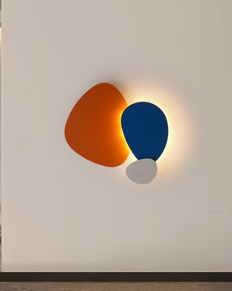 Applique murale LED sculpturale, 28, 40 ou 60 cm, bleu ou noir