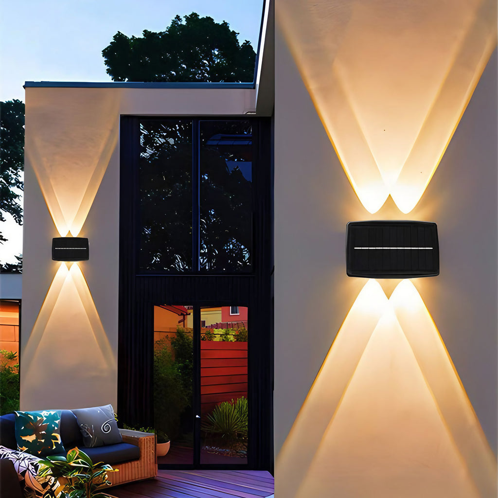 Applique solaire LED extérieure, détecteur crépusculaire, IP65