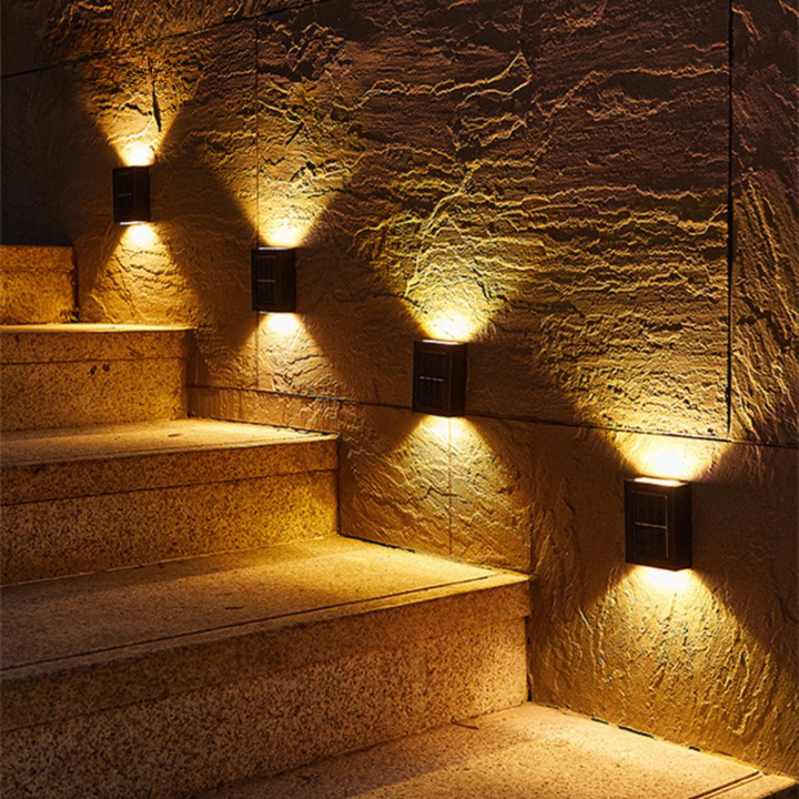 Applique solaire LED murale d'extérieur, IP65, sans câble, noir