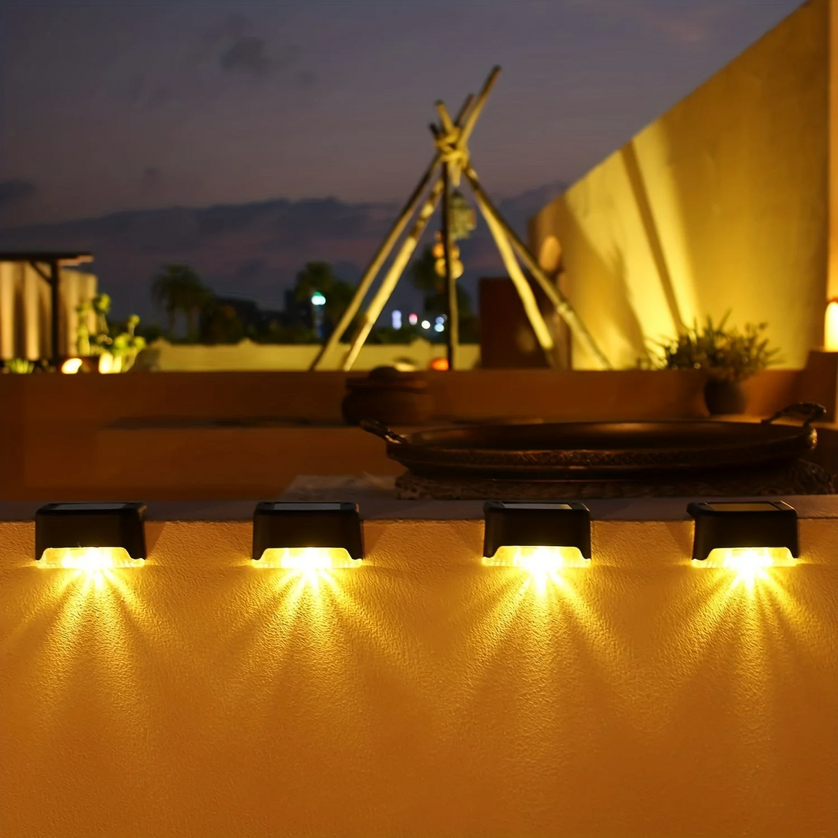 Appliques solaires LED de jardin, allumage automatique, par lot