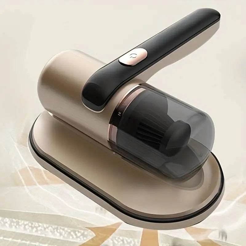 Aspirateur à main sans fil pour matelas, lumière UV et vibration, doré