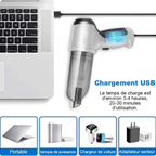 Aspirateur de voiture sans fil, aspiration 12000 Pa, blanc ou vert