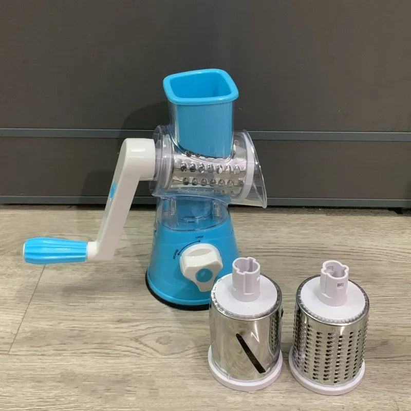 Mandoline de cuisine pour légumes, pieds antidérapants, vert ou bleu, bleu