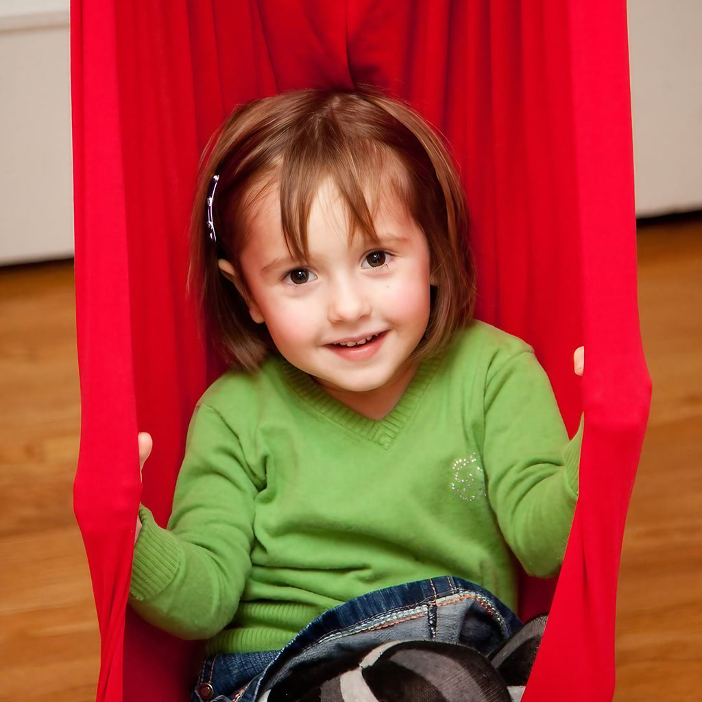 Balançoire sensorielle enfant en tissu, jusqu'à 70 kg, cinq coloris, rouge