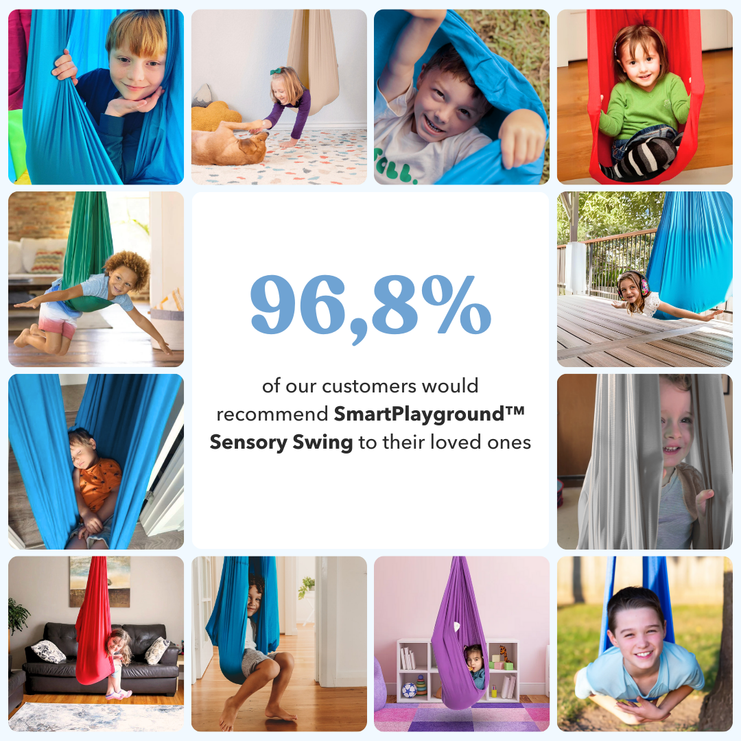 Balançoire sensorielle enfant en tissu, jusqu'à 70 kg, cinq coloris