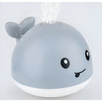 Jouet de bain baleine lumineuse à jets d'eau pour enfant