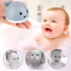 Jouet de bain baleine lumineuse à jets d'eau pour enfant