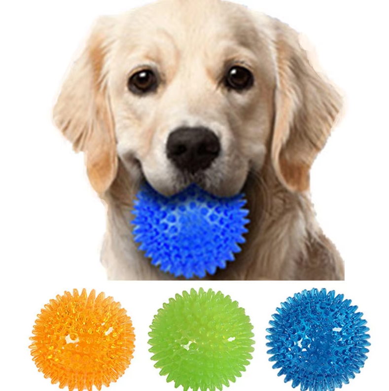 Balle à picots pour chien de 11 cm, pour lancer et mâcher
