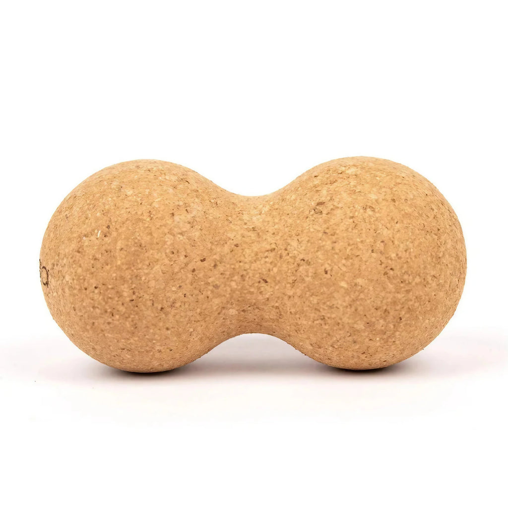 Balle de massage double en liège, forme cacahuète, 16 x 8 cm