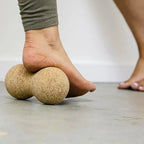 Balle de massage double en liège, forme cacahuète, 16 x 8 cm