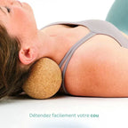 Balle de massage double en liège, forme cacahuète, 16 x 8 cm