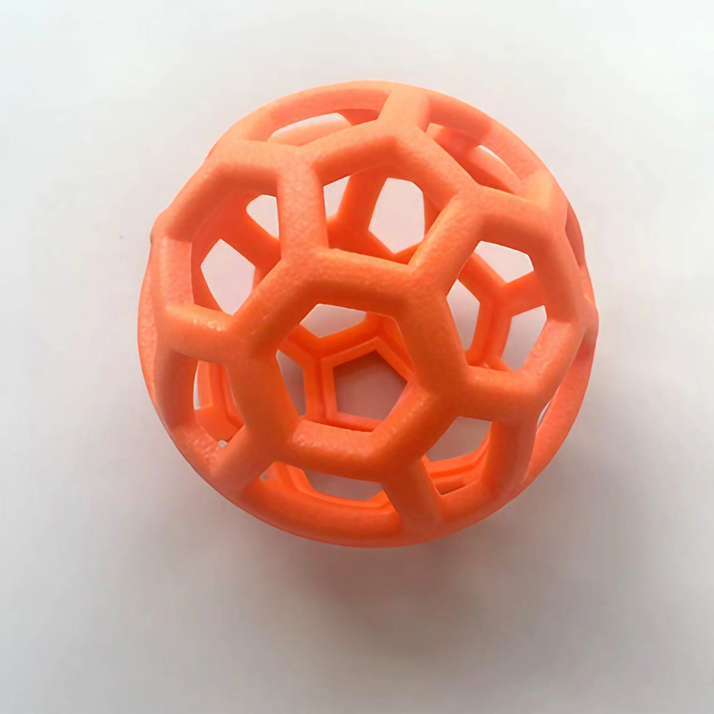 Balle de reniflement pour chien à picots, avec ou sans cloche, orange sans cloche