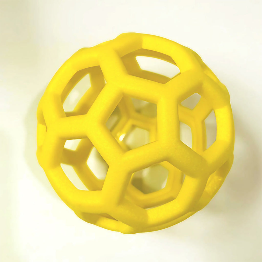 Balle de reniflement pour chien à picots, avec ou sans cloche, jaune sans cloche