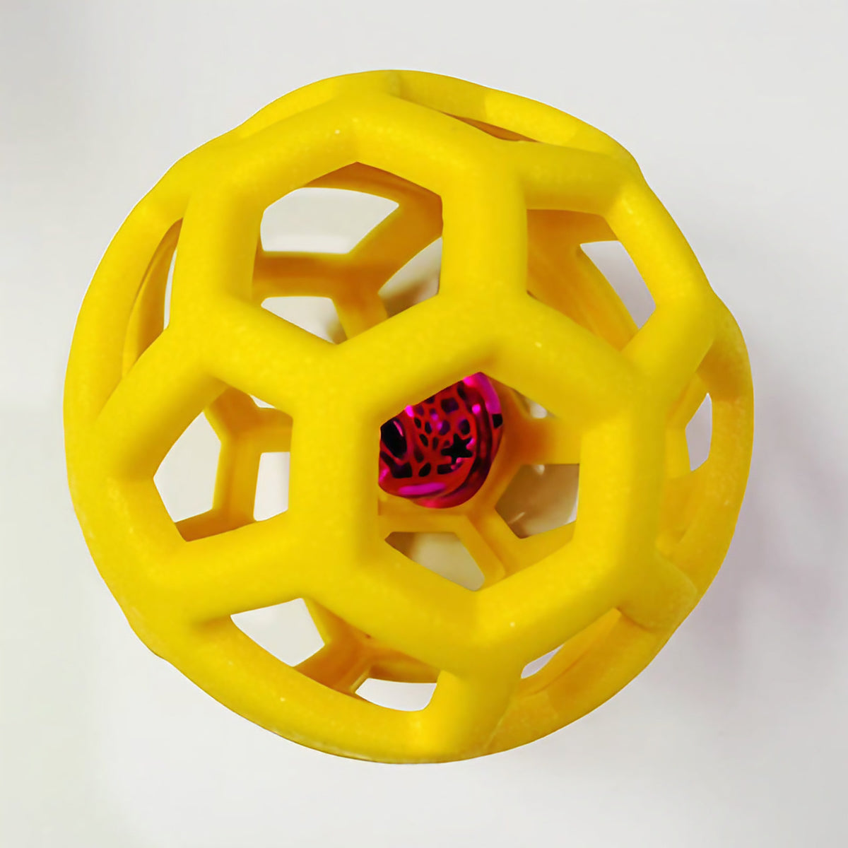 Balle de reniflement pour chien à picots, avec ou sans cloche, jaune avec cloche