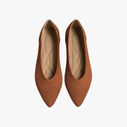 Ballerines femme à bout pointu, semelle souple, du 35 au 43, marron
