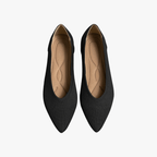 Ballerines femme à bout pointu, semelle souple, du 35 au 43, noir