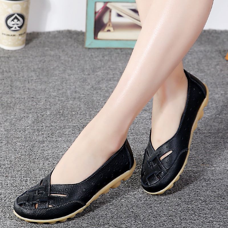Ballerines confortables femme, semelle épaisse de 4 cm