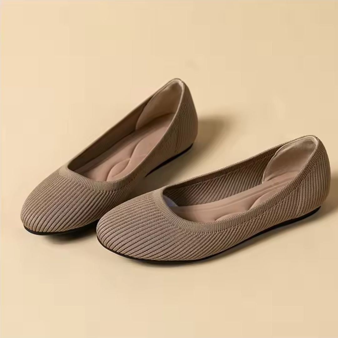 Ballerines orthopédiques femme, semelle ergonomique, neuf coloris, kaki foncé