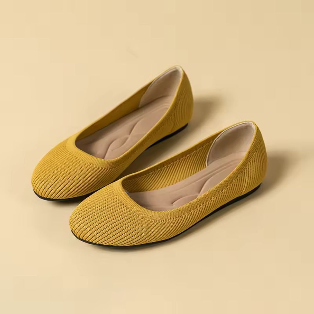 Ballerines orthopédiques femme, semelle ergonomique, neuf coloris, jaune