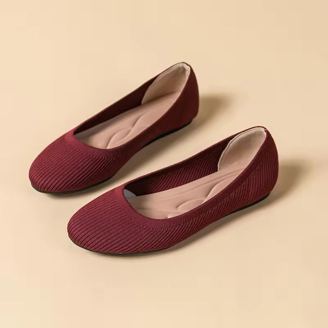 Ballerines orthopédiques femme, semelle ergonomique, neuf coloris, bordeaux