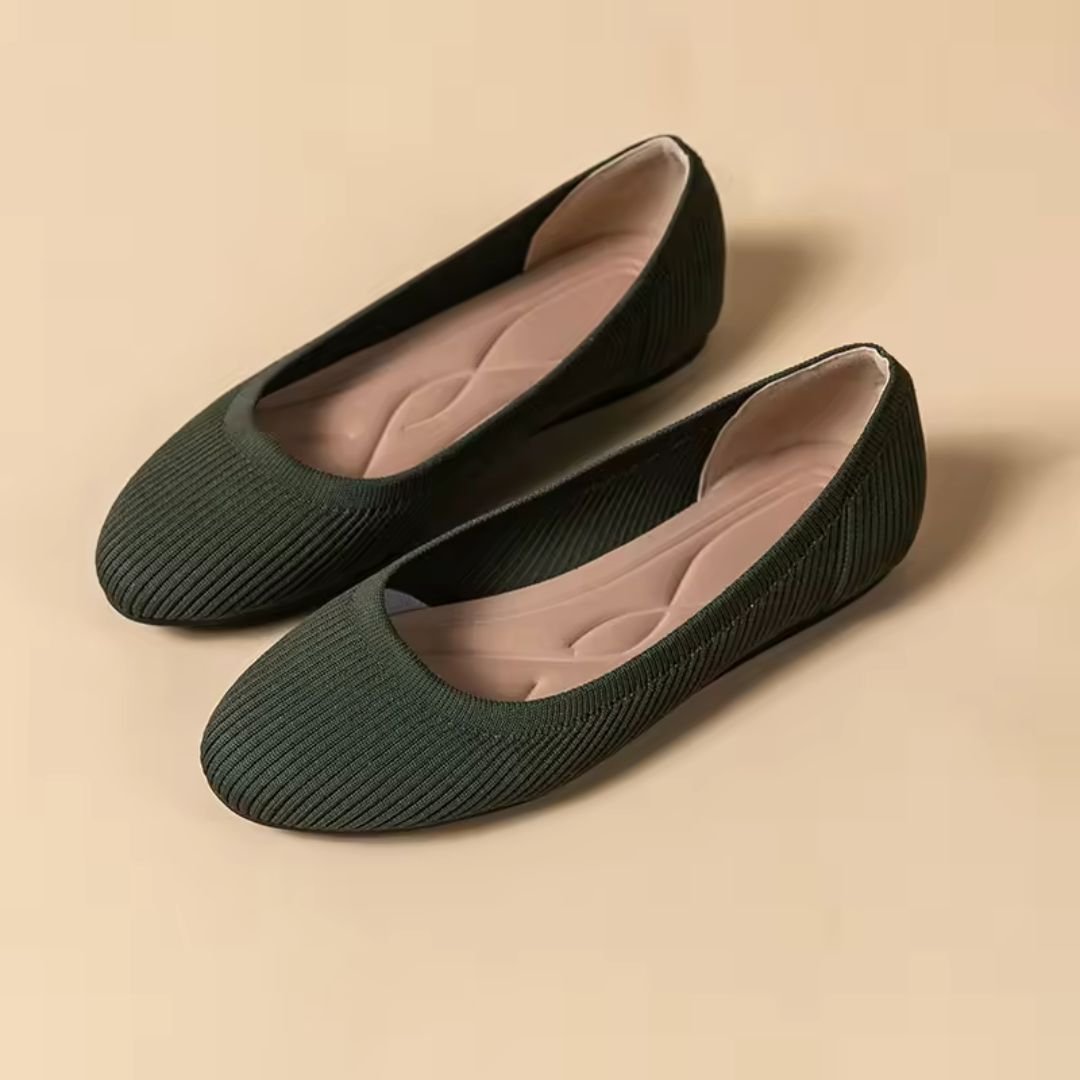 Ballerines orthopédiques femme, semelle ergonomique, neuf coloris, vert