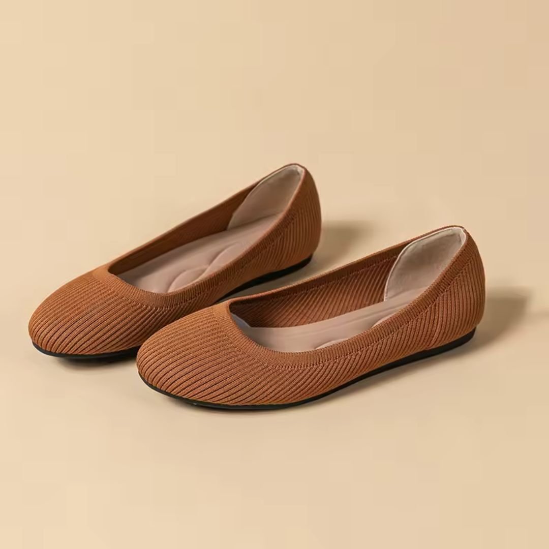 Ballerines orthopédiques femme, semelle ergonomique, neuf coloris, marron