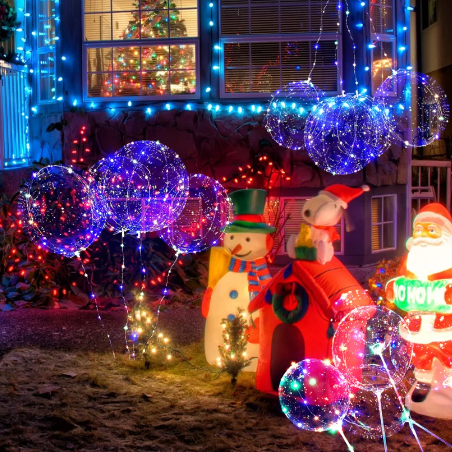 Ballons lumineux LED pour fête, lot de 5, trois coloris