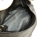 Sac banane femme en cuir doublé, noir ou marron