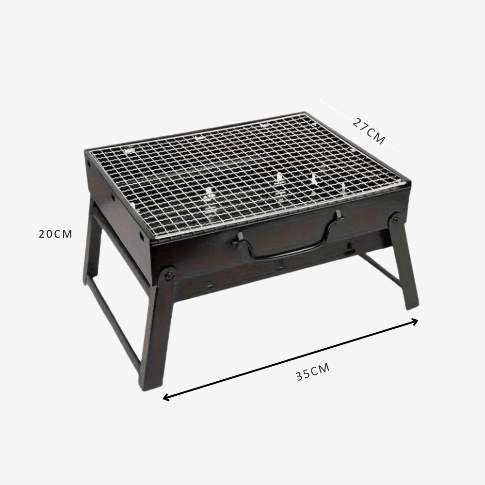 Barbecue de table pliable au charbon, 35 x 27 x 20 cm