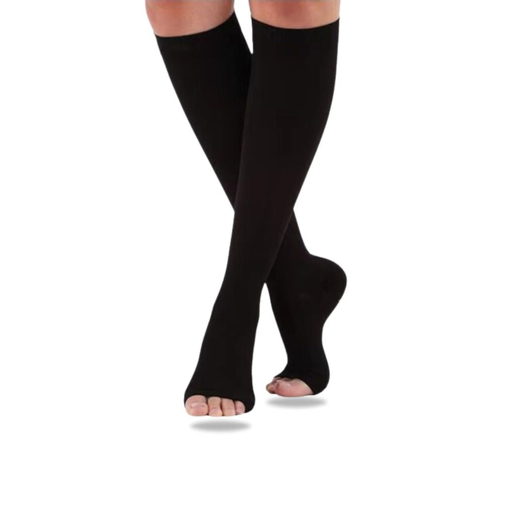 Bas de compression courts, classe 1 ou 2, noir ou naturel, noir