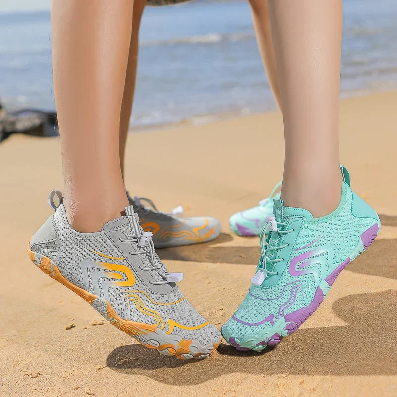 Chaussures aquatiques pieds nus mixtes, séchage rapide