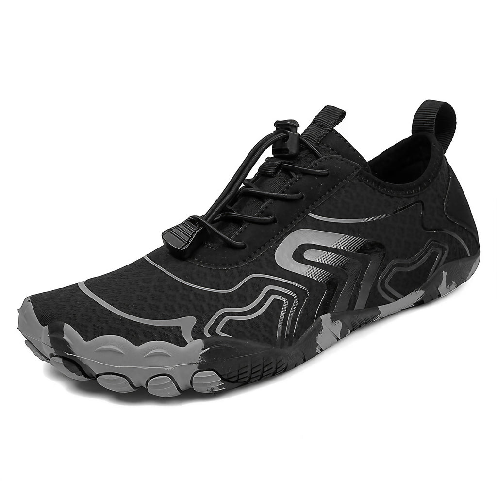 Chaussures aquatiques pieds nus mixtes, séchage rapide, noir