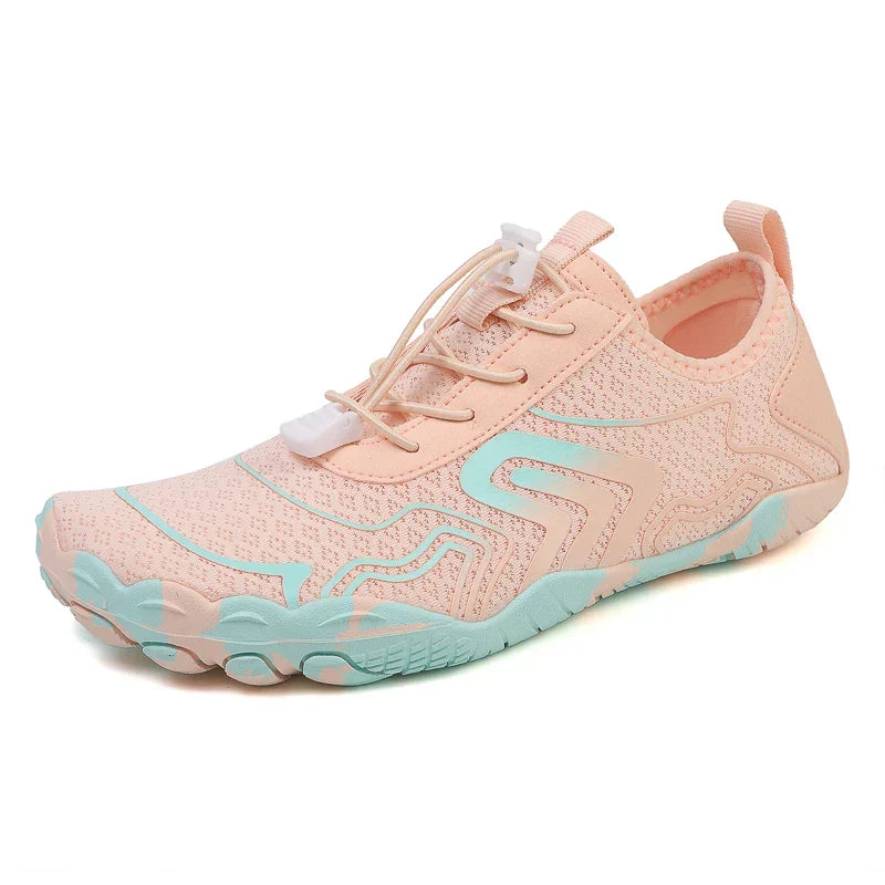 Chaussures aquatiques pieds nus mixtes, séchage rapide, rose