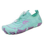 Chaussures aquatiques pieds nus mixtes, séchage rapide, vert