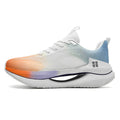 Baskets de sport mixtes, semelle EVA et tige en maille, blanc et orange