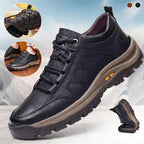 Baskets homme en cuir, semelle rembourrée, marron ou noir