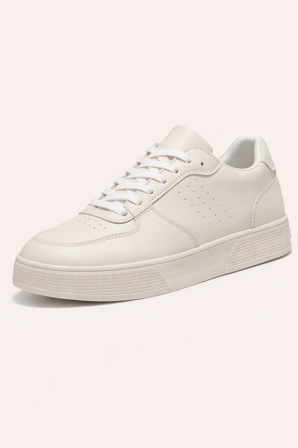 Baskets homme à perforations latérales, blanc ou noir