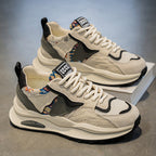 Baskets homme à semelle intérieure matelassée, trois coloris, beige et noir