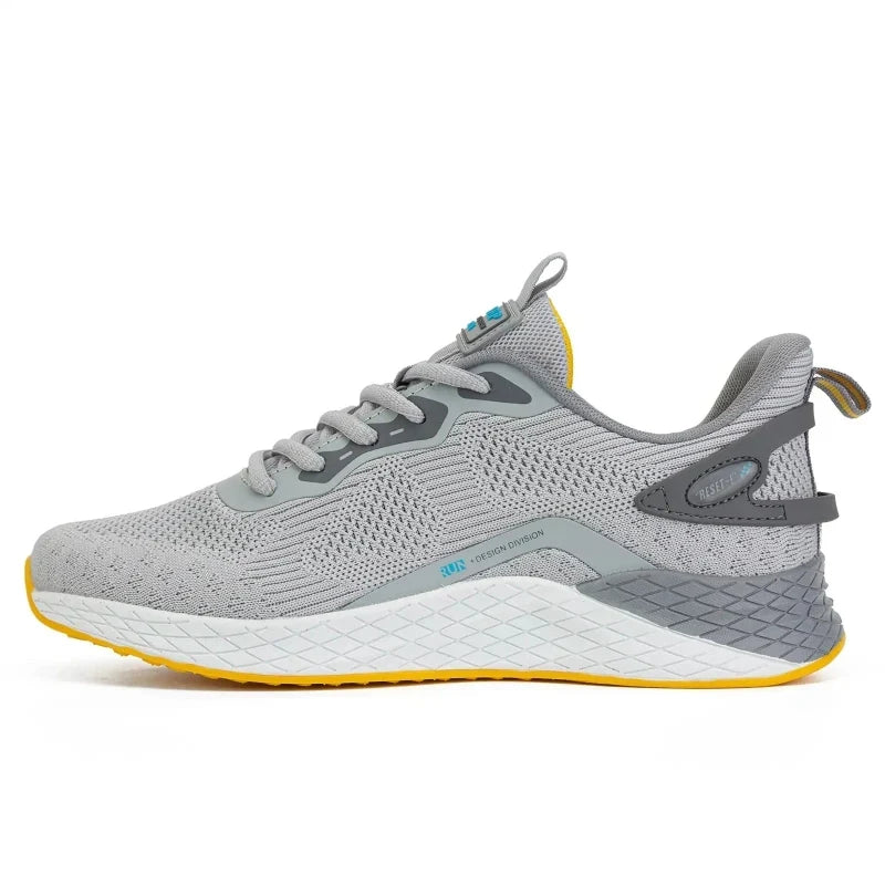 Baskets de course homme légères, semelle EVA, du 41 au 46, gris