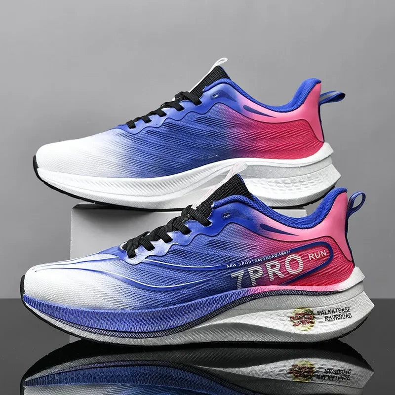 Baskets de running mixtes légères, tige aérée, semelle amortie, bleu