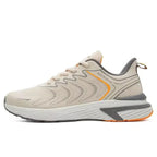 Baskets de running homme en maille, semelle en caoutchouc, beige