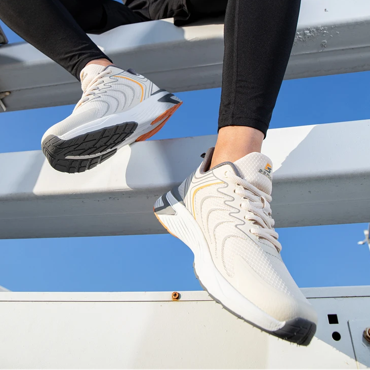 Baskets de running homme en maille, semelle en caoutchouc