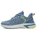 Baskets de running homme en maille, semelle en caoutchouc, bleu