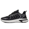 Baskets de running homme en maille, semelle en caoutchouc, noir