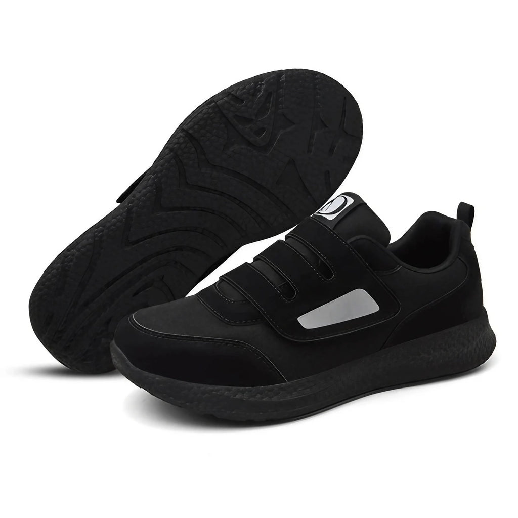 Baskets orthopédiques larges mixtes pour la marche, deux coloris, noir