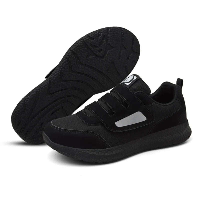 Baskets orthopédiques larges mixtes pour la marche, deux coloris, noir